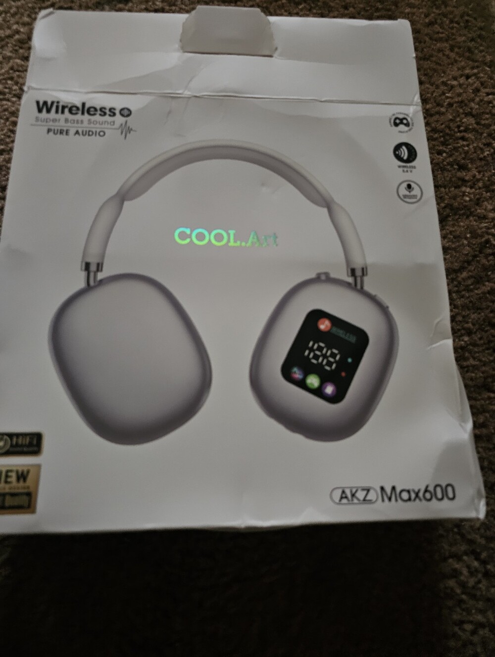 Max600 Wireless Over-Ear Headphones - Cool Silver